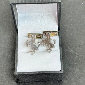 Ferrari Prancing Horse Sterling Cufflinks